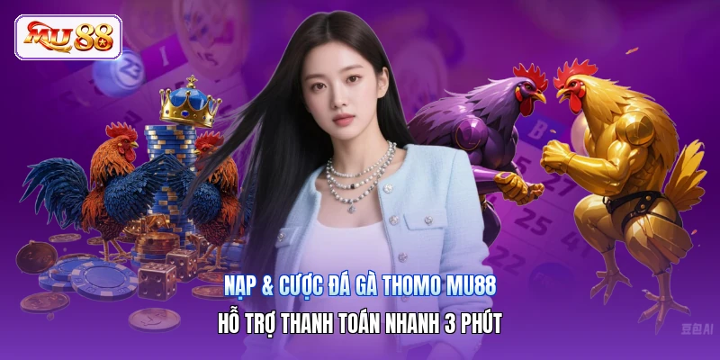 Nạp & Cược Đá Gà Thomo MU88 | Hỗ Trợ Thanh Toán Nhanh 3 Phút